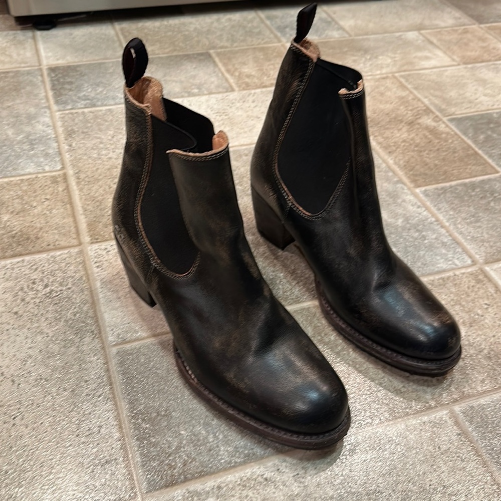 Bed Stu cobbler distressed black ankle boots size 11
